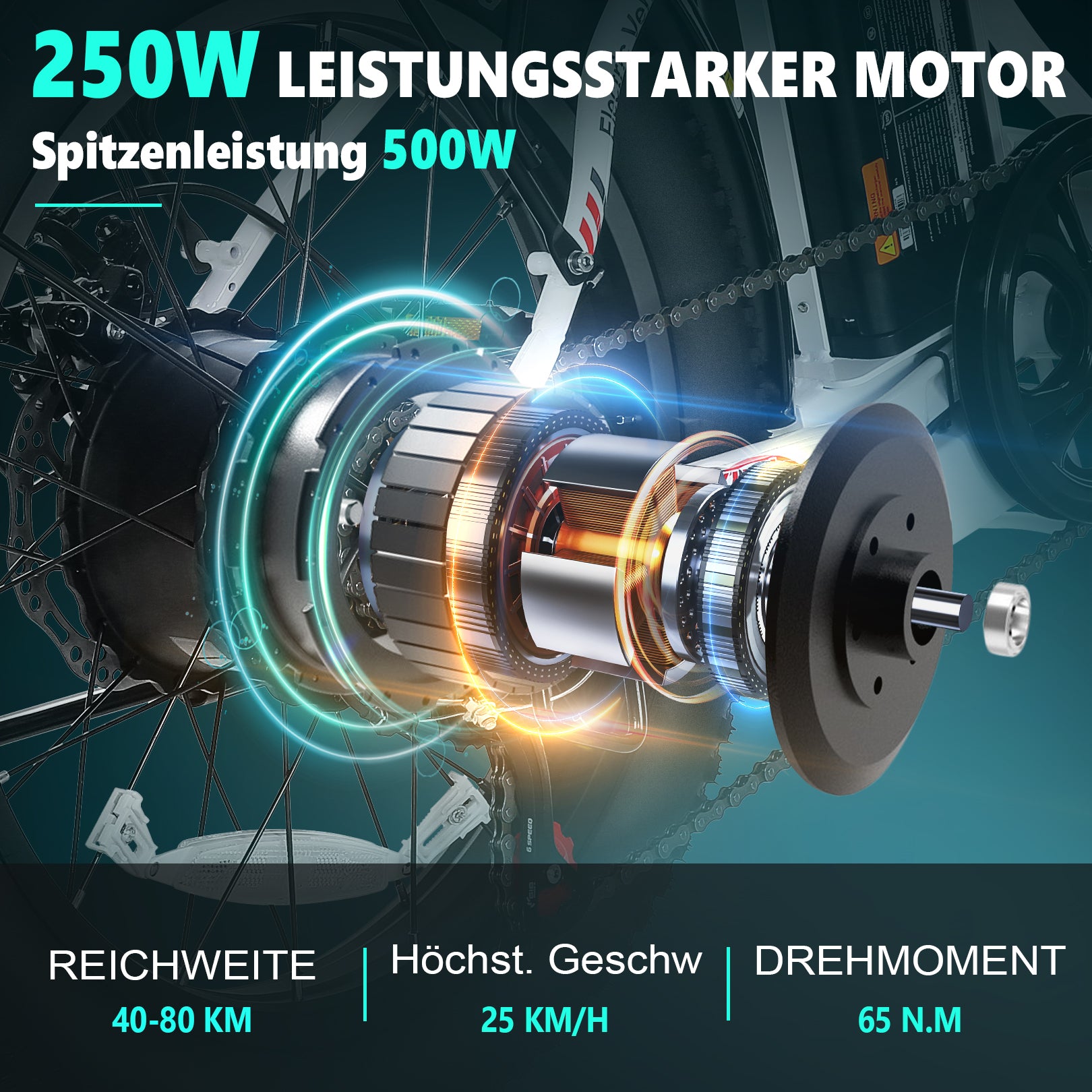 VIVI Electric Bike Commuter 3.0" Fat Tire Folding Electric Bike