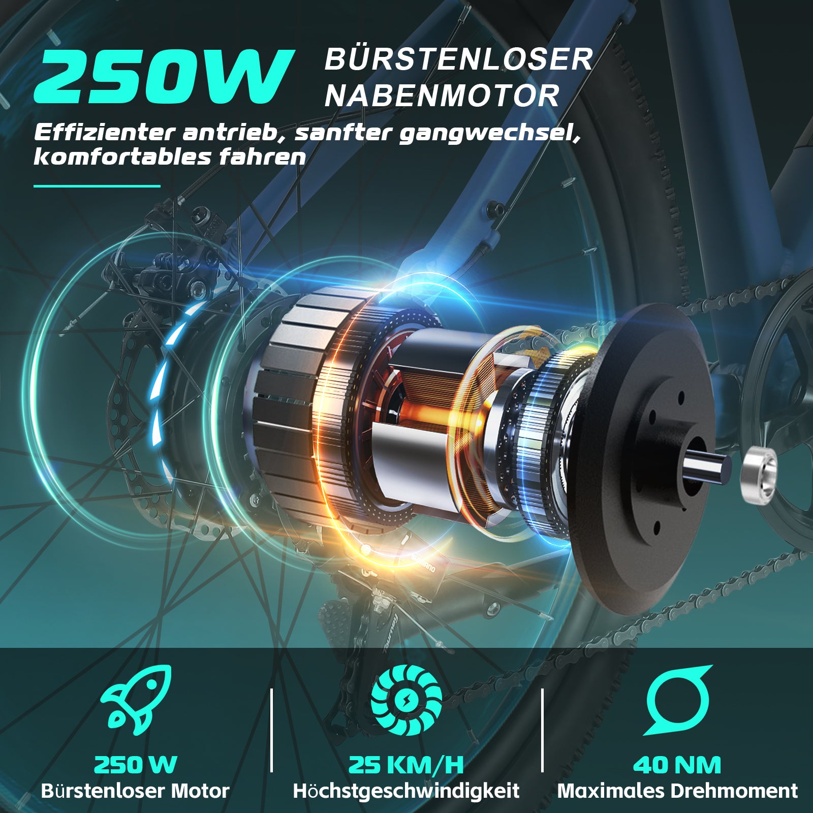 VIVI Elelctric Bike Commuter Hardtail Electric Mountain Bike