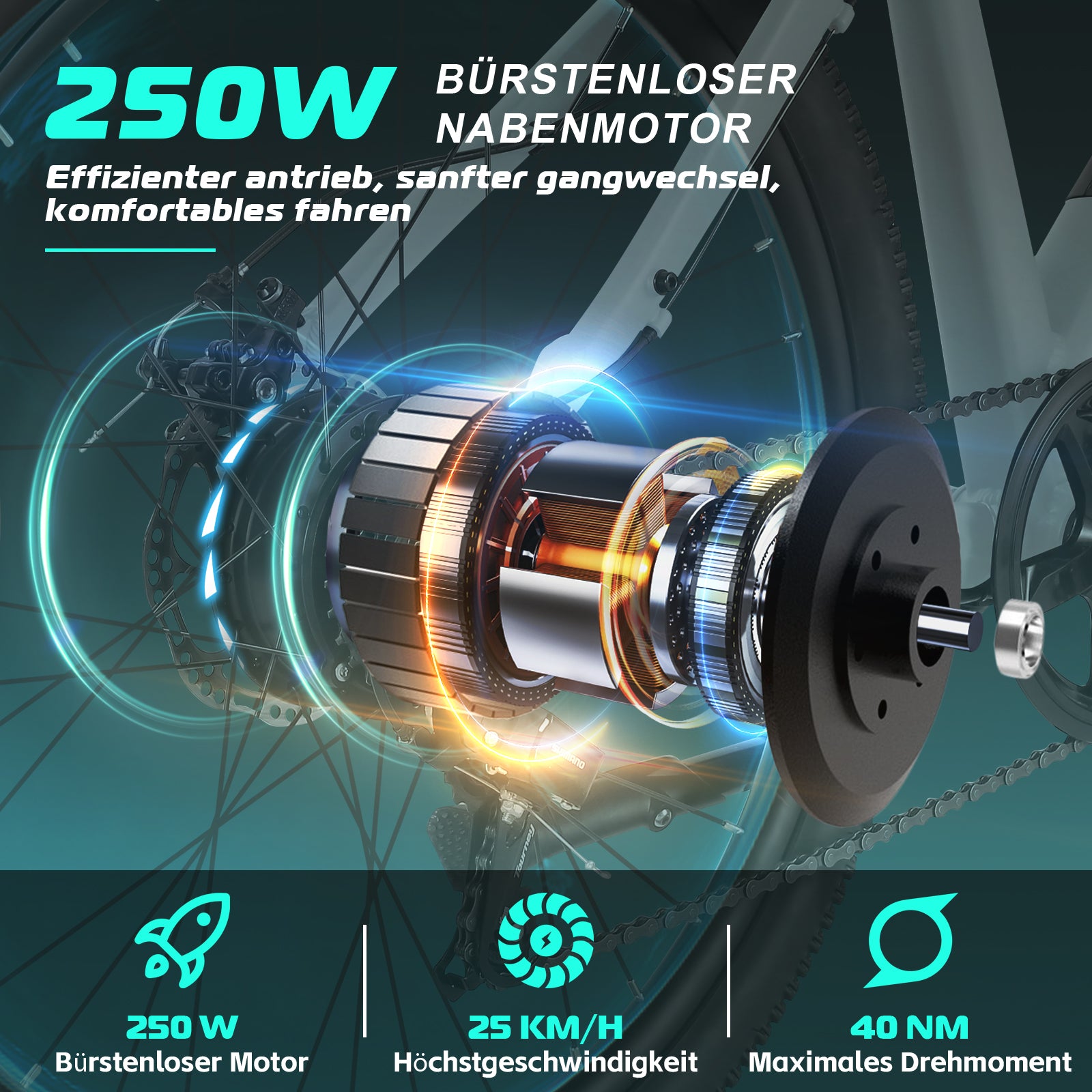 VIVI Elelctric Bike Commuter Hardtail Electric Mountain Bike