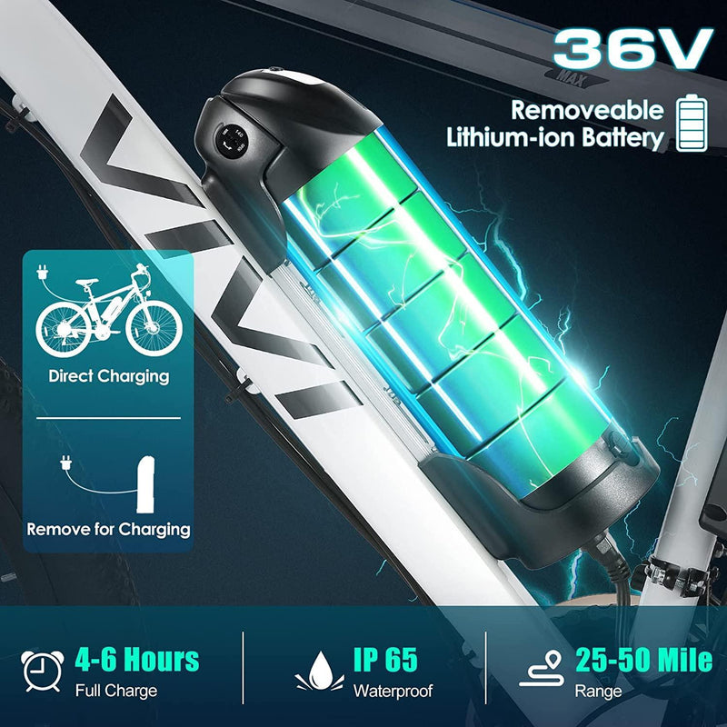 VIVI M026SH 26 Inch 250W European Electric Mountain Bike Hybrid Bicycle - Viviebike